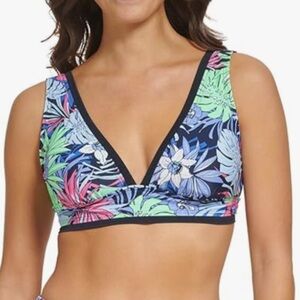 Tommy Hilfiger Women's Over the Shoulder Bra Top With Mesh Trim XXL